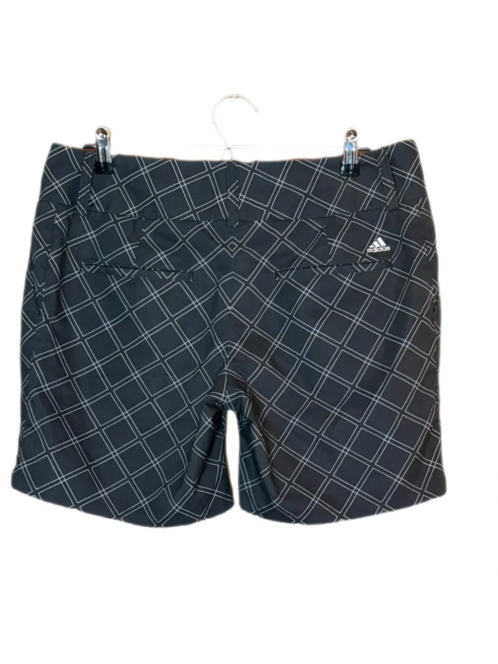 Adidas Golf Women’s Black Plaid Bermuda Shorts Size 10
